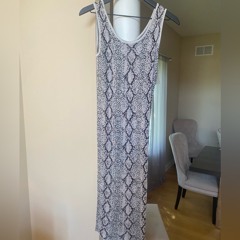 Snakeskin one grey day dress
